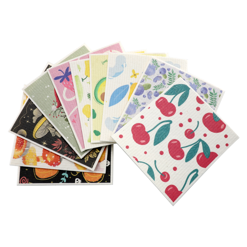 Kuru ve Islak Çift Kullanımlı Baskılı Özel Desenli Selüloz Bez