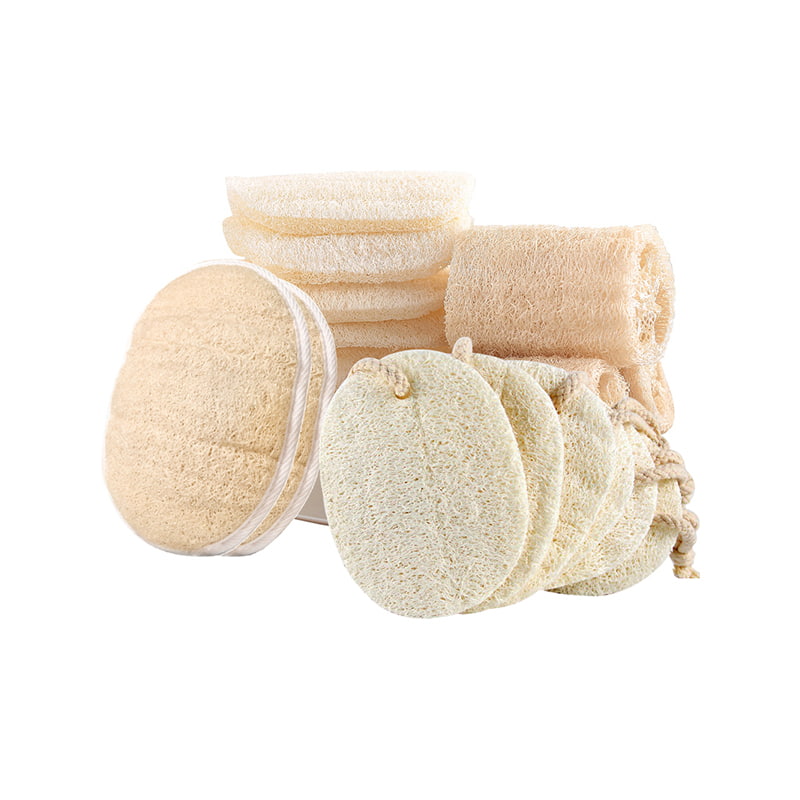 SPA için % 100% Doğal Banyo Luffa Sünger Scrubber Vücut Süngeri Peeling Kabağı Pedleri